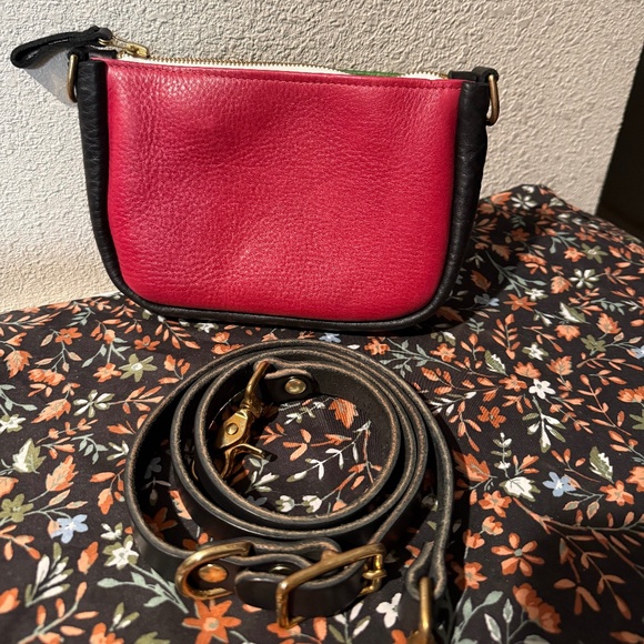 Kmm & Co. Handbags - KMM Mini Leather Crossbody Pouch W/Strap OOAK